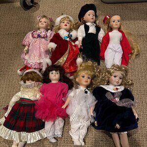 Porcelain victorian vintage dolls